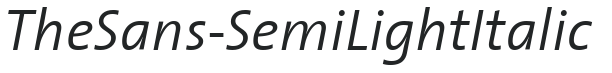 TheSans-SemiLight Italic preview