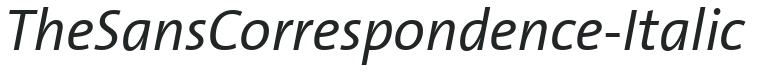 TheSansCorrespondence-Italic preview