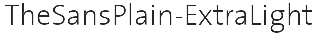 TheSansPlain-ExtraLight preview