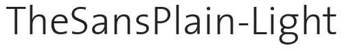 TheSansPlain-Light preview