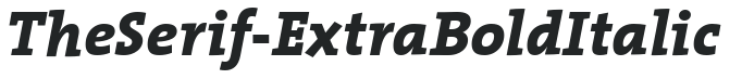 TheSerif-ExtraBold Italic preview
