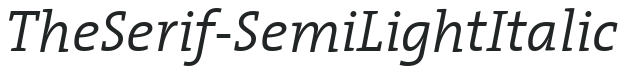 TheSerif-SemiLight Italic preview