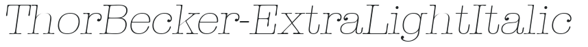 ThorBecker-ExtraLight Italic preview