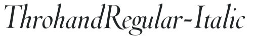 ThrohandRegular-Italic preview
