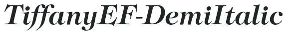 TiffanyEF-DemiItalic preview