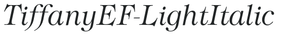 TiffanyEF-LightItalic preview
