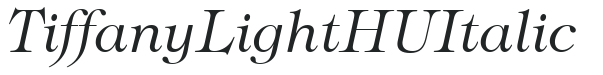 Tiffany Light HU Italic preview
