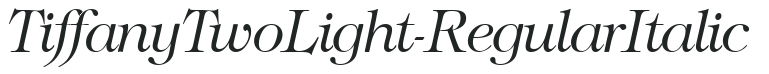 TiffanyTwoLight-RegularItalic preview