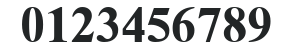 Time Roman Bold numbers preview