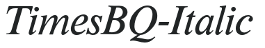 TimesBQ-Italic preview