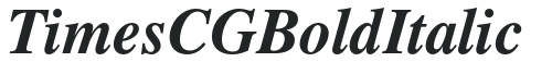 Times CG Bold Italic preview