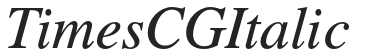 Times CG Italic preview