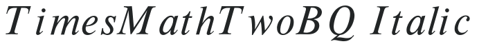 TimesMathTwoBQ-Italic preview