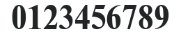 TimesNewRomanMT-Condensed Bold numbers preview