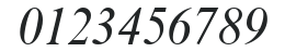 TimesNewRomanMT-Condensed Italic numbers preview