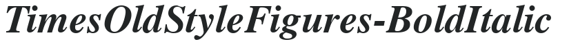TimesOldStyleFigures-Bold Italic preview