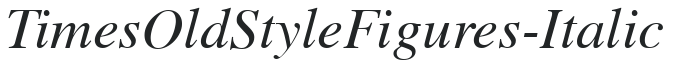 TimesOldStyleFigures-Italic preview