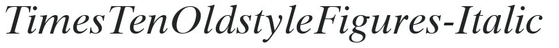 TimesTenOldstyleFigures-Italic preview