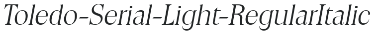 Toledo-Serial-Light-RegularItalic preview