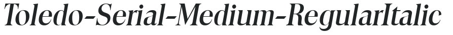 Toledo-Serial-Medium-RegularItalic preview