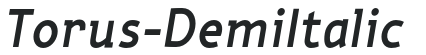 Torus-DemiItalic preview