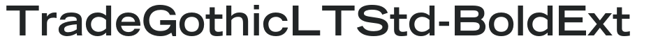 TradeGothicLTStd-BoldExt preview