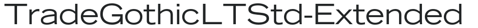 TradeGothicLTStd-Extended preview