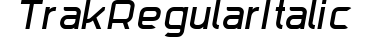TrakRegularItalic preview