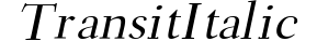 Transit Italic preview