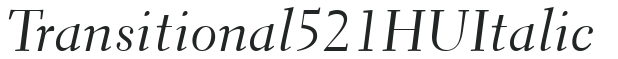 Transitional 521 HU Italic preview