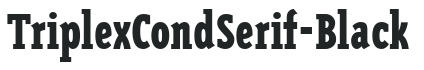 TriplexCondSerif-Black letters preview