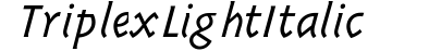 Triplex-Light Italic preview