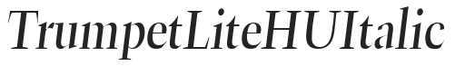 TrumpetLite HU Italic preview