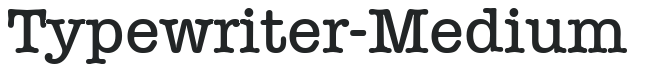 Typewriter-Medium letters preview
