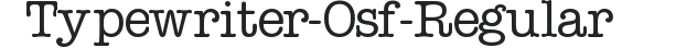 Typewriter-Osf-Regular preview
