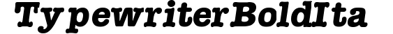 Typewriter-BoldIta preview