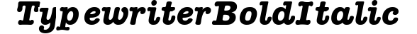 Typewriter Bold Italic preview