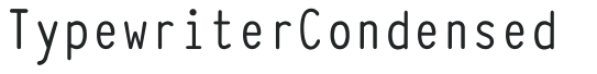 Typewriter_Condensed preview
