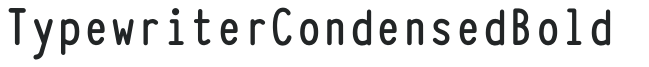 Typewriter_Condensed Bold preview