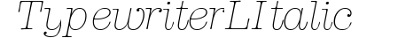 TypewriterL Italic preview
