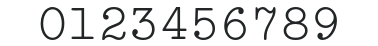 TypewriterMTStd numbers preview