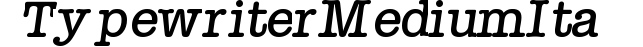 Typewriter-MediumIta preview