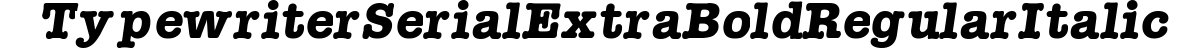 Typewriter-Serial-ExtraBold-RegularItalic preview