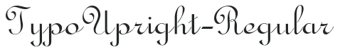 TypoUpright-Regular letters preview