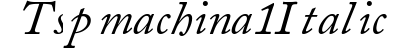 tsp machina 1 Italic preview