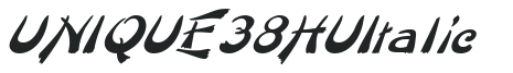 UNIQUE38 HU Italic preview