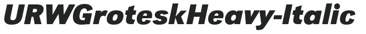 URWGroteskHeavy-Italic preview