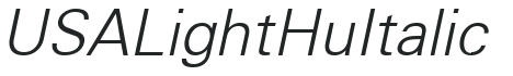 USALight Hu Italic preview