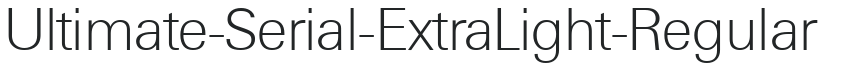 Ultimate-Serial-ExtraLight-Regular preview