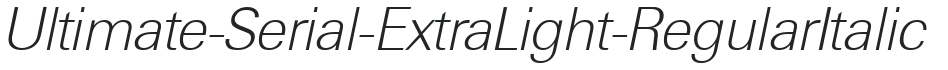 Ultimate-Serial-ExtraLight-RegularItalic preview